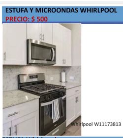 Cocina a gas y microondas