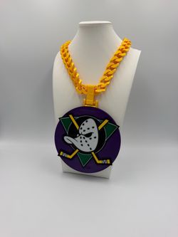 NEW 3-D  Printed Anaheim Ducks Hype Chains/ CHAINS/ Necklaces/ FIFA chains/ baseball chains/ sports chains/ custom chains