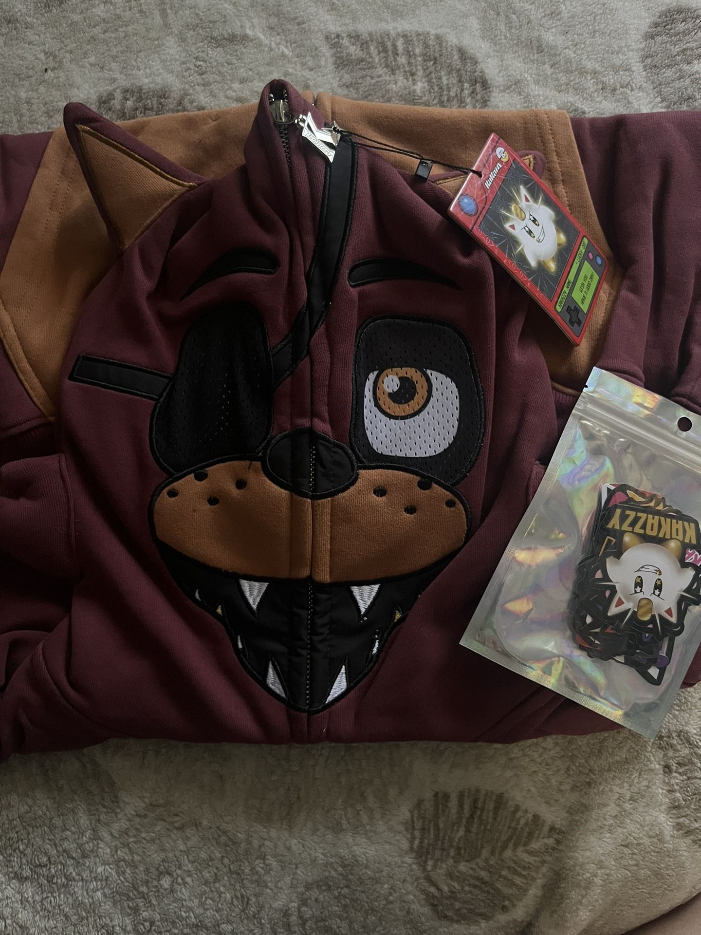 Kakazzy FNAF Foxy Zip-up Hoodie