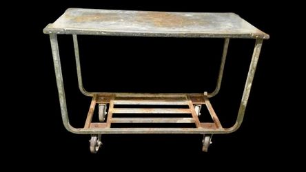 Early 20th c. Steel Factory Rolling Cart c.1940