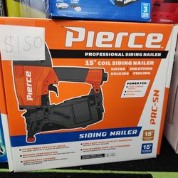 Pierce Professional Siding Nailer Gun. New