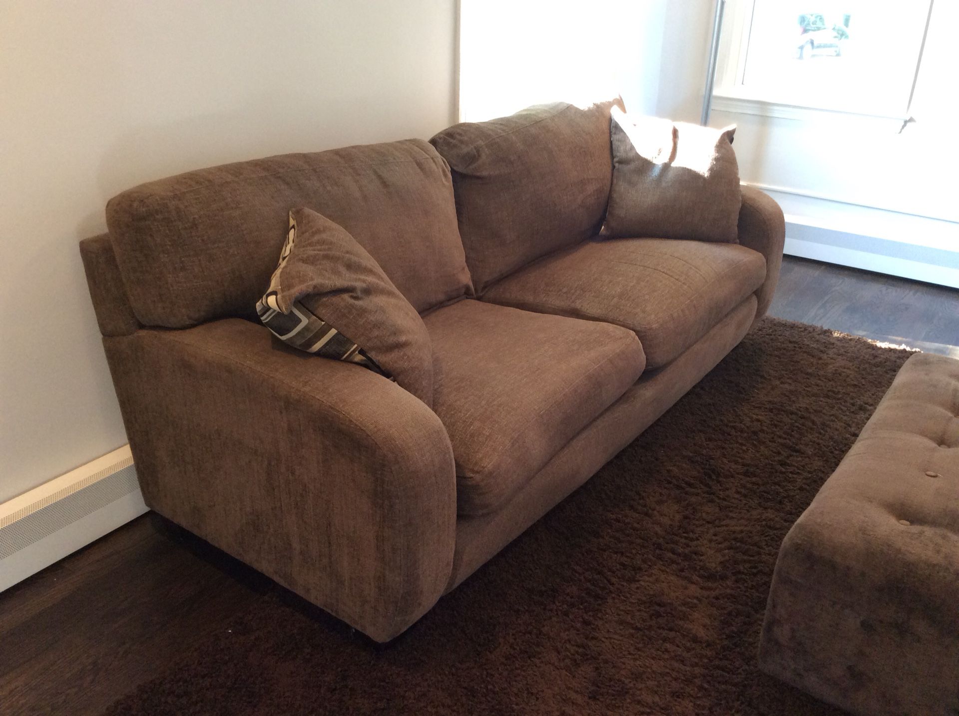 Sofa/couch + ottoman