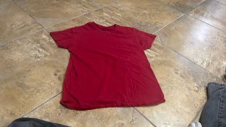 Plain red tee