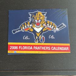 FLORIDA PANTHERS 2006 team Autographed Calendar