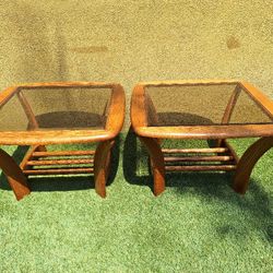 4 Piece Oak Table Set / Coffee Tables