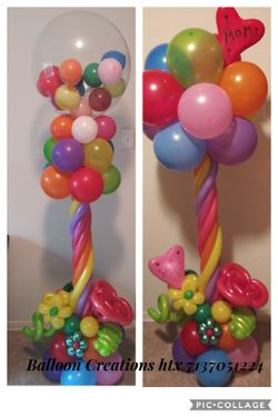 Bubblegum balloon tower