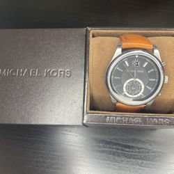 42mm michael kors men leather watch mk8416