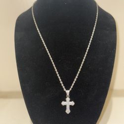Iced Out Cross Pendant 