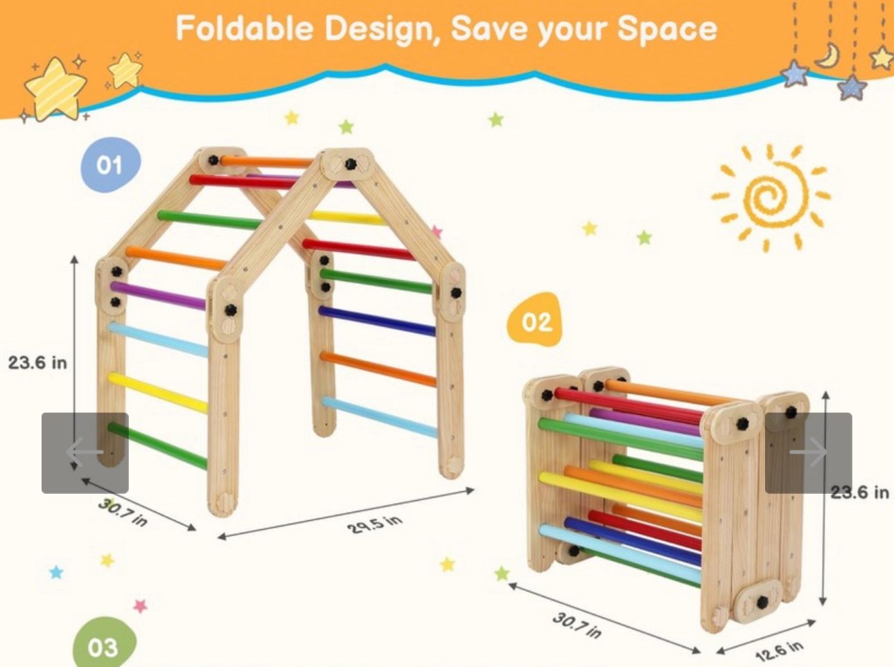 Versatile Climber, Montessori Changing Play Method, X-Large - Dripex