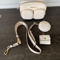 MICHAEL KORS JET SET TRAVEL MEDIUM SHOULDER CROSSBODY BAG WITH COIN WALLET