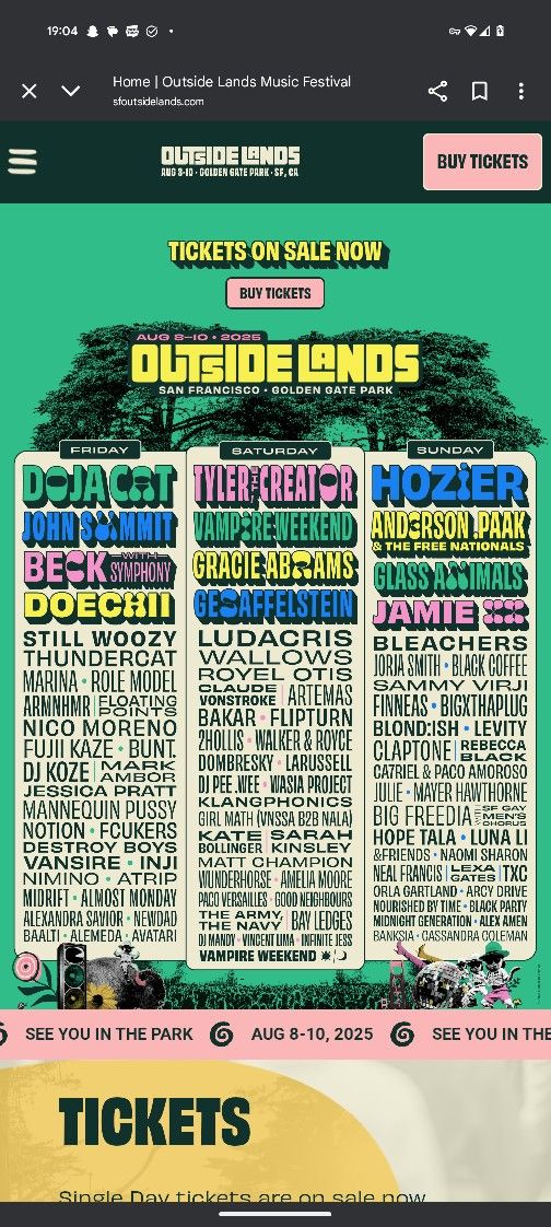 Outside Lands 2025