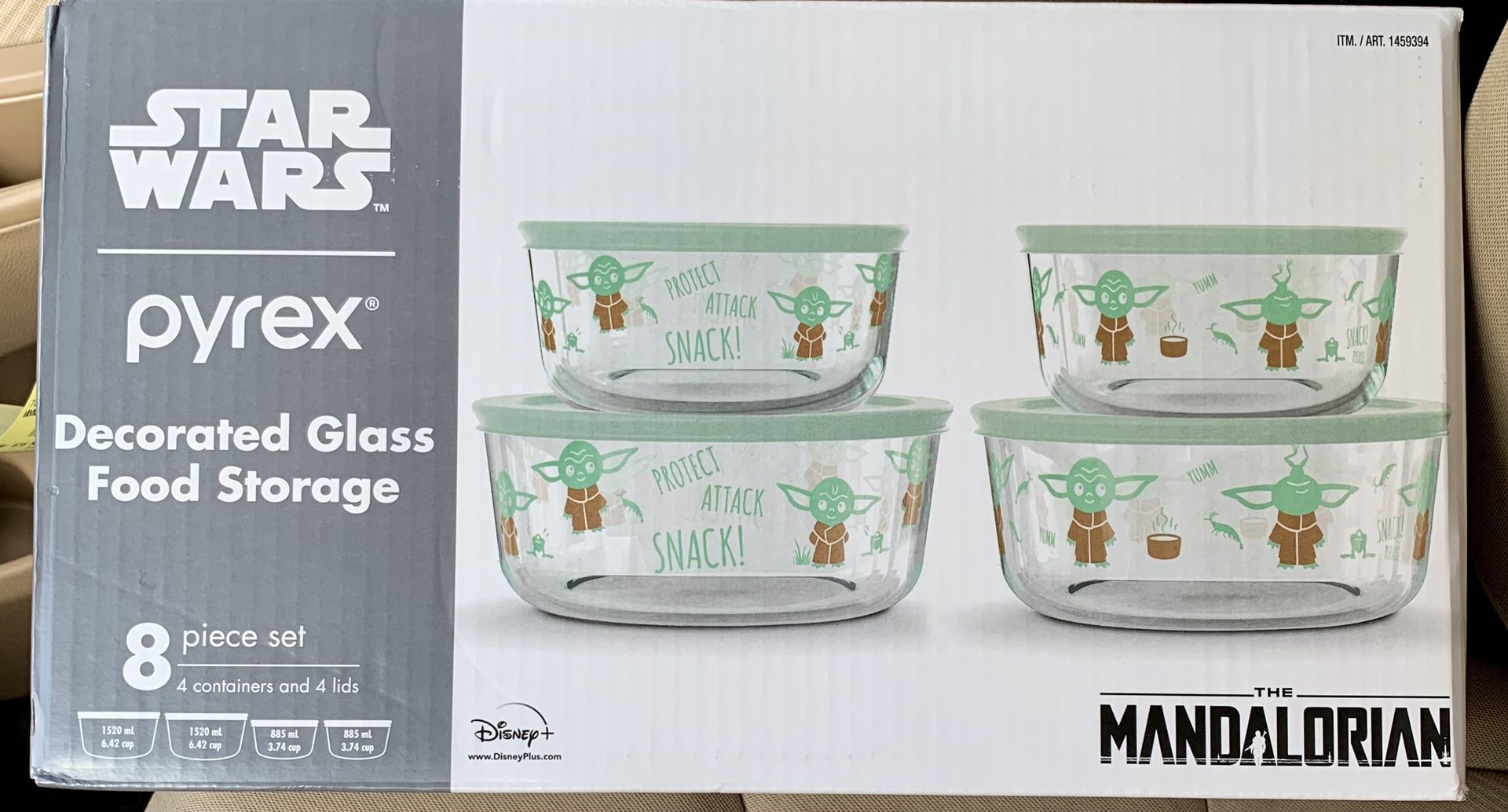 Star Wars The Mandalorian Pyrex 8 pc