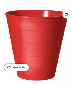 Ikea Fniss 10 Lt 28 Cm Trash Bin Home Office Bin White