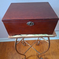 Large Wood Jewelry valet Box
