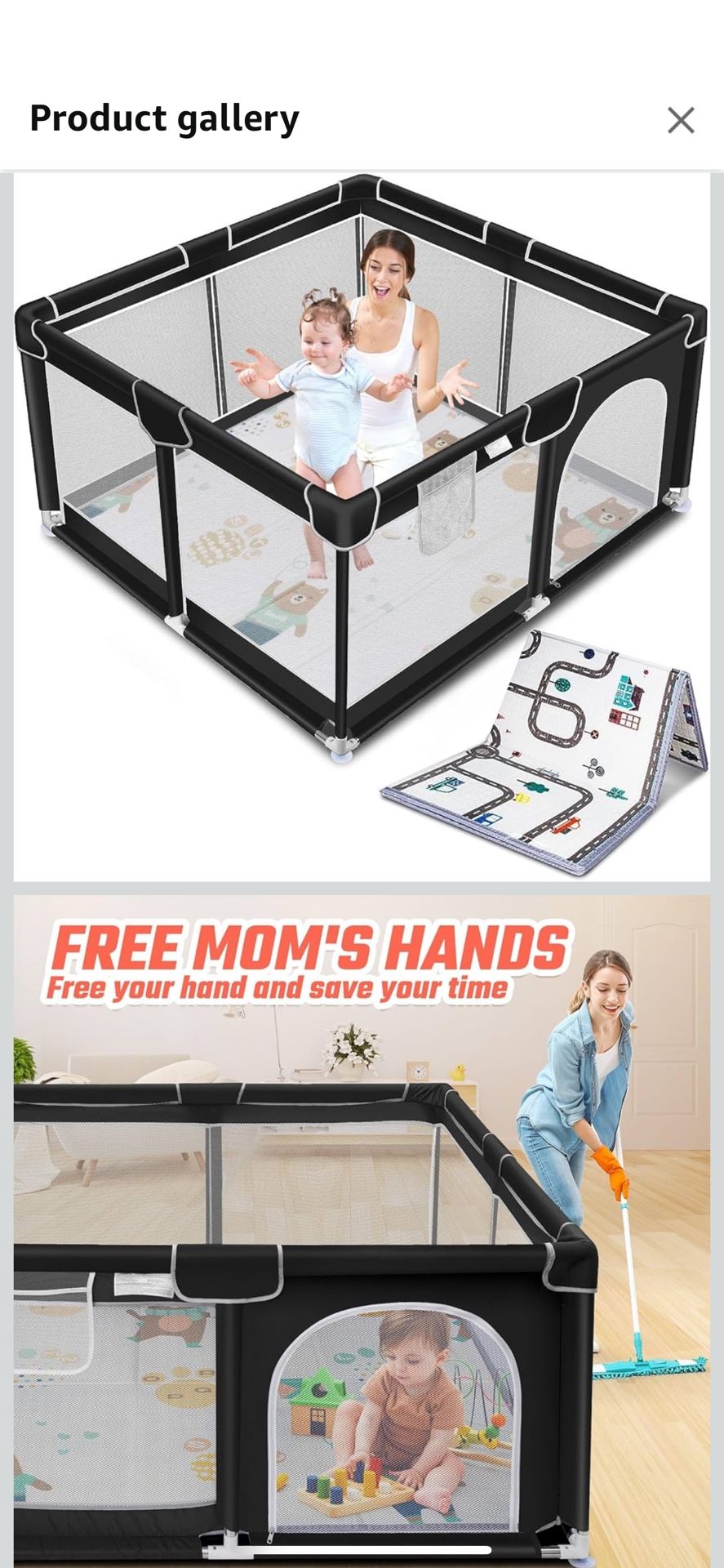 Baby Playpen with Anti-Slip Mat - West Palmdale