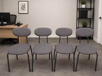 Set of 4 Modern Gray Chairs