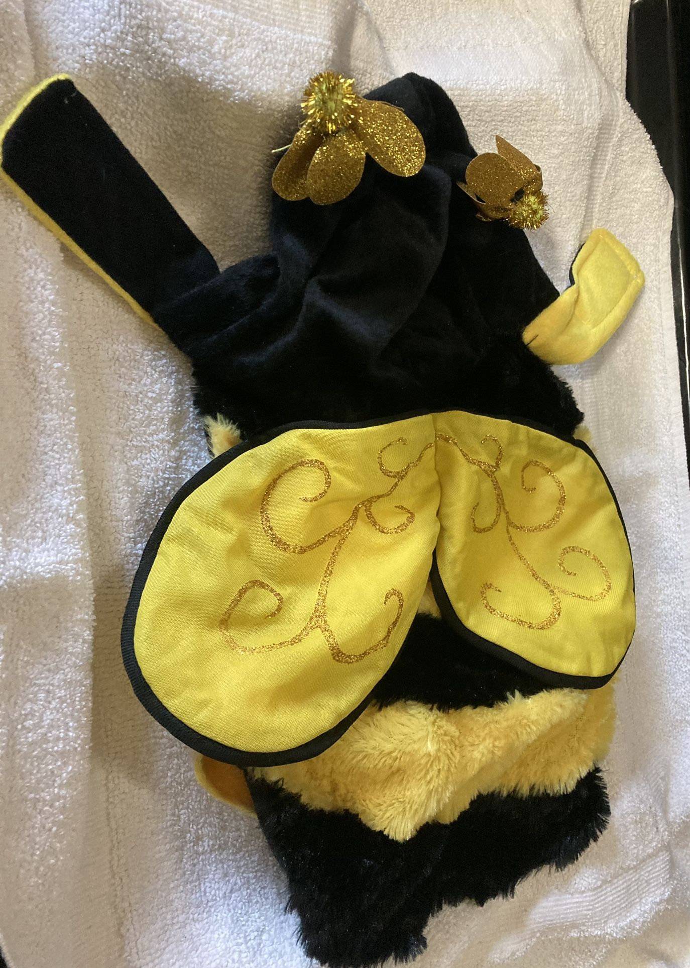 TOP PAW BLACK & YELLOW BUMBLE BEE HALLOWEEN COSTUME SZ M (DOG/CAT)