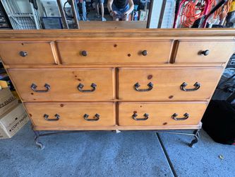 Notty pine dresser with mirror