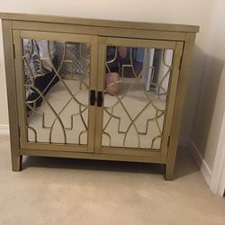 Gold Mirrored Cabinet