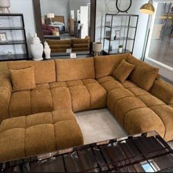 Ember Color Designer 119" Sectional Sofa Couch