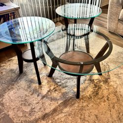 Glass Coffee Table Set