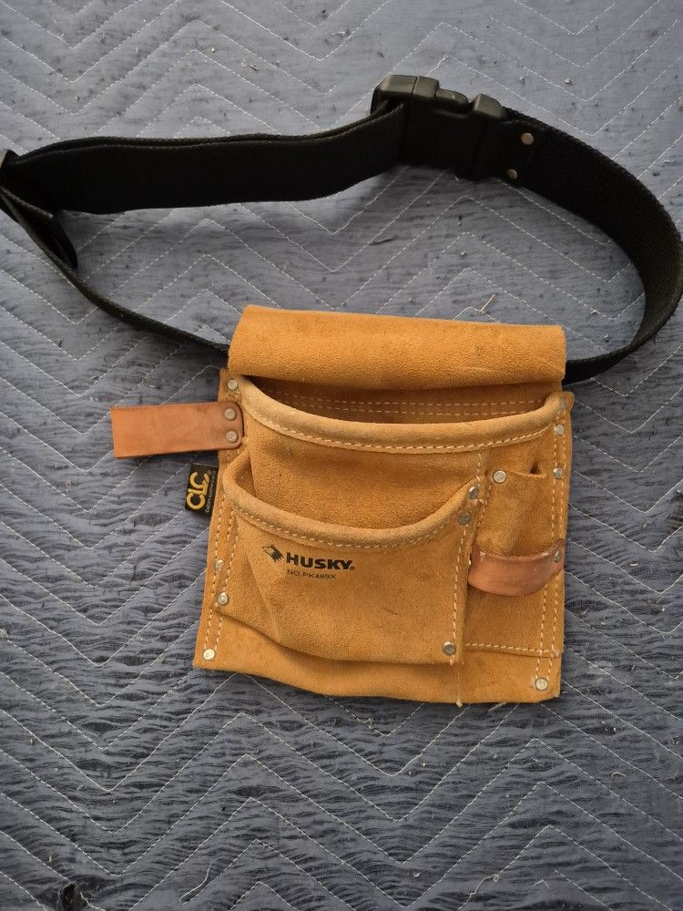 Tool Pouch With Belt Leather