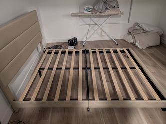 Queen size bed frame with headboard