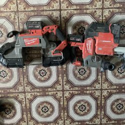 Milwaukee M18 FUEL Deep Cut Band Saw & Milwaukee M18 FUEL 1-1/8" SDS Plus Rotary Hammer