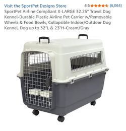 NEW SPORTPET X LRG DOG TRAVEL KENNEL. SEE PICS