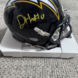Daiyan Henley Signed Autograph LA Chargers Speed Mini Helmet - Beckett Coa