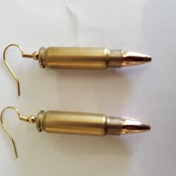 BULLET EARRINGS. Real 5.7 X 28mm Rounds
