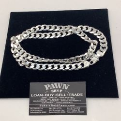 30” Sterling Silver Cuban Chain
