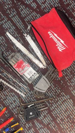 Milwaukee Tool Bag with Assorted Tools