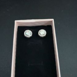 1.0 CT Halo Earrings 