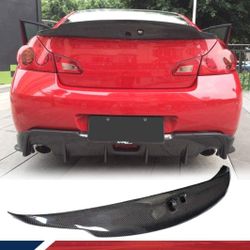 JC SPORTLINE Carbon Fiber Rear Spoiler for Infiniti G25 2011-2012 G37 2009-2013 Sedan 4-Door