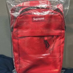 Red Supreme Side Bag
