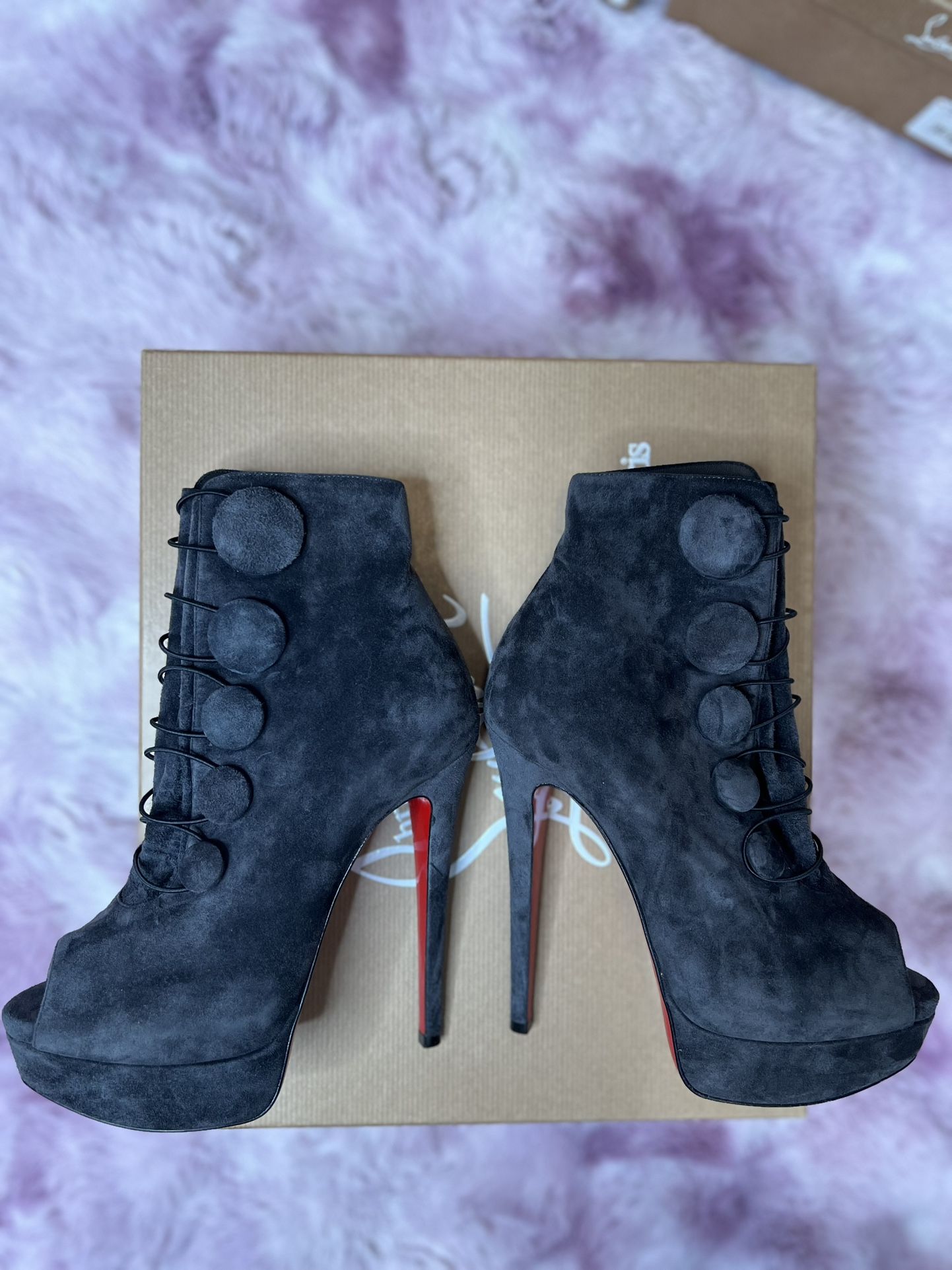 Christian louboutin LADY BOOTON GREY 35.5