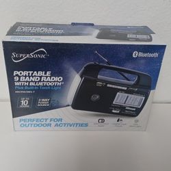 9 Band Radio With Bluetooth & Flashlight