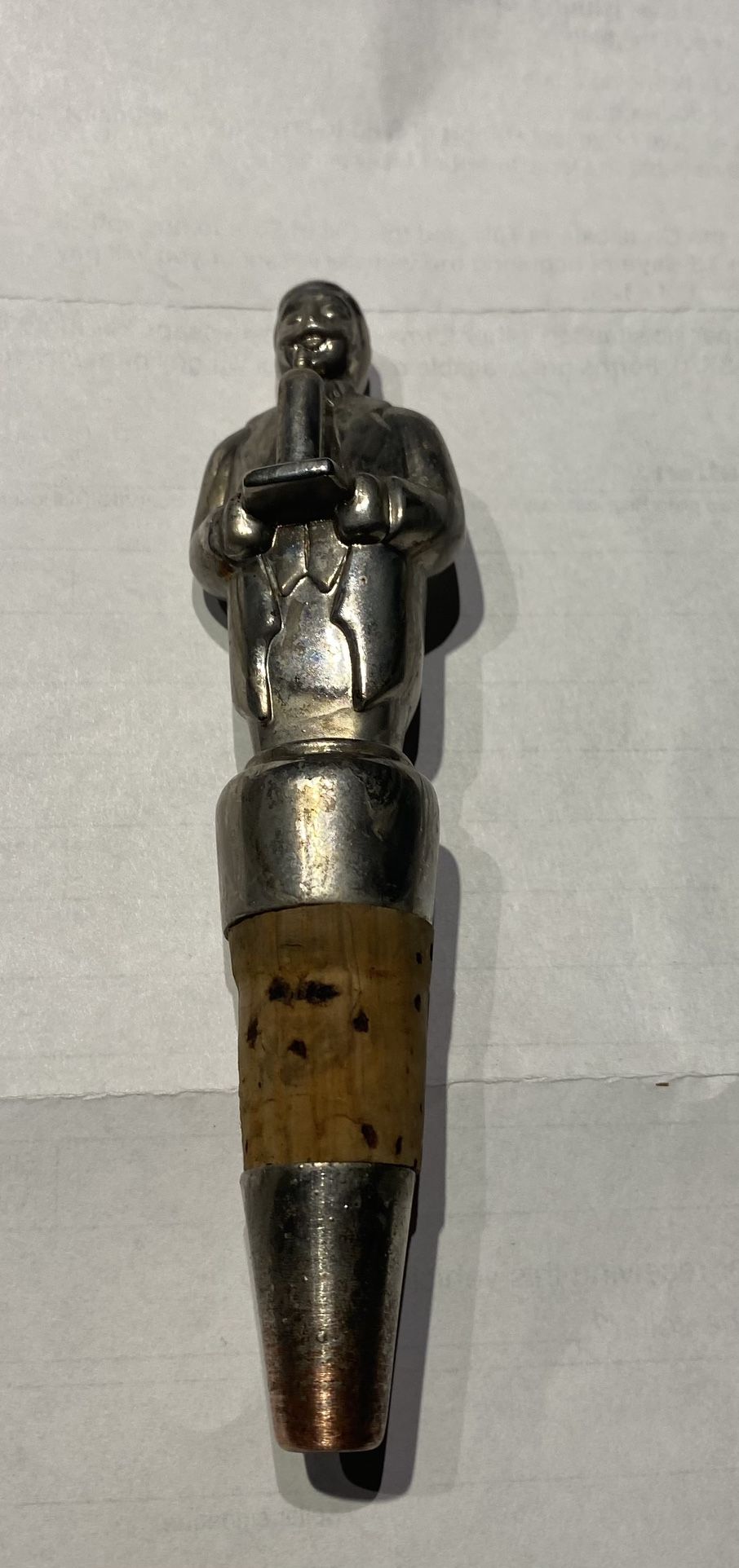 Vintage Lenox Silver Plated Wine Bottle Stopper Bar Utensil 