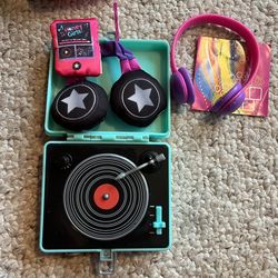 Doll Record Player Set 