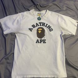 white bape shirt