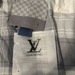 Grey Monogram Beanie 