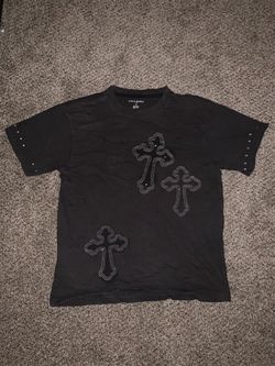 Faded Public Supply black cross tee