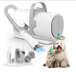 11000Pa Dog Grooming Vacuum and Kit, Clipper Nail Trimmer Grinder, 2.5L Dust Cup 7 Grooming Tools  Pet Vacuum for Shedding Grooming, Dog Hair Vacuum, 