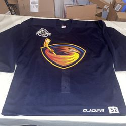 Nwt Authentic 52 Jofa Atlanta Thrashers Practice Hockey Jersey Navy Blue Mic