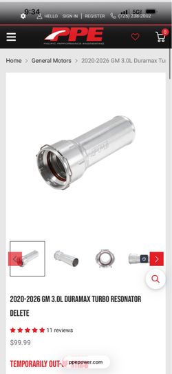 PPE 2020-2026 GM 3.0L Duramax Turbo Resonator Delete