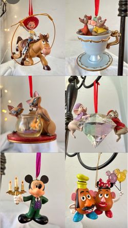 Disney Store sketchbook ornaments retired