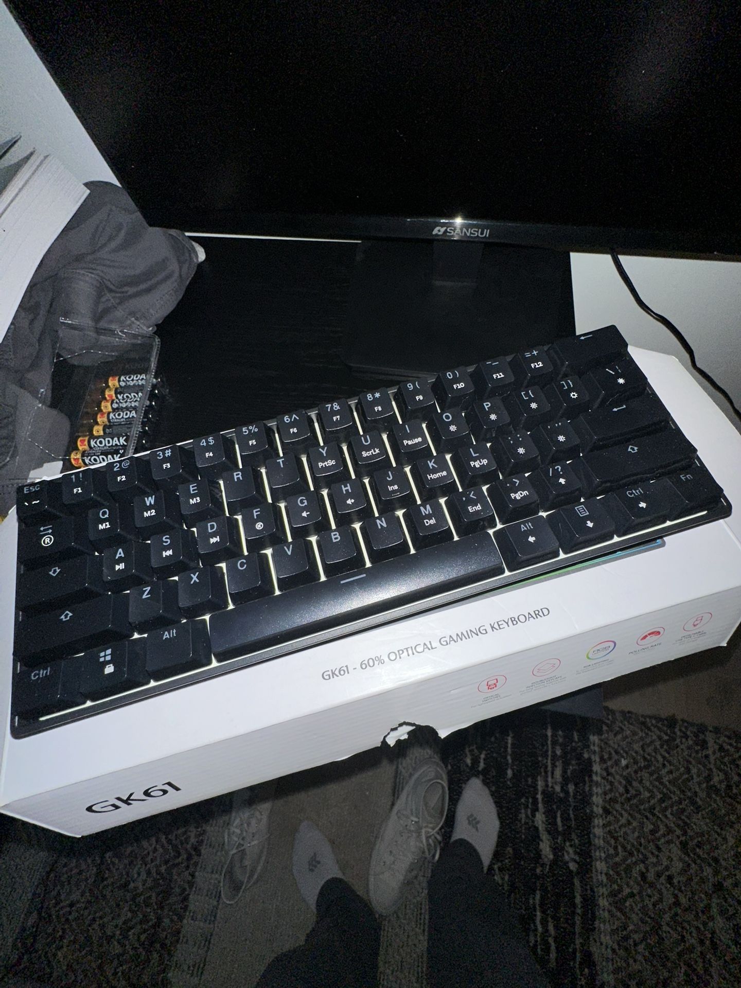 Monitor And Two Gaming Keyboards