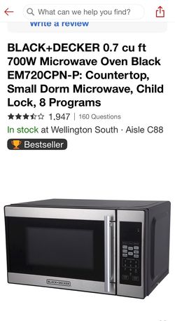 Black & Decker 700w microwave
