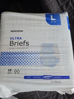 McKesson Ultra Adult Diapers Large  18 ct 20+ package available.